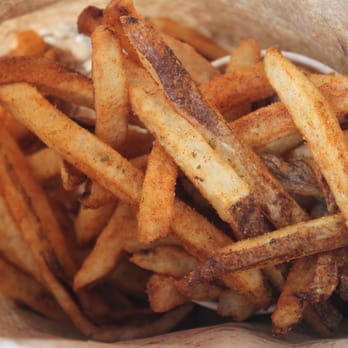 Five Guys - cajun fries overflowin from my cup and overflowin with goodness - Burgers Near Me - San Jose, California