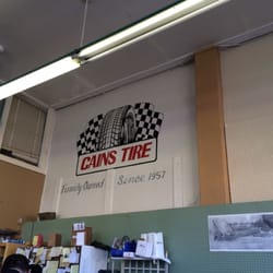 Cains Tire - On the wall- family owned since 1957!!!!!! Proud to support a local business!