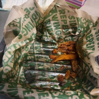 Wingstop - I order 5 corn... why are burnt fries mixed in? - Chicken Wings Near Me - Sacramento, California