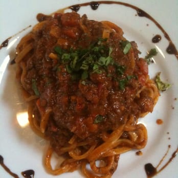 The Abbey - I split the Bison bolognese with a friend, this is a half portion. - New American Near Me - Brookline, Massachusetts