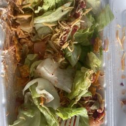 Taco Salad , no salad dressing smh. Taco Salad , no salad dressing smh.