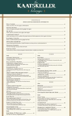 Menu photo 3 The Kaatskeller Livingston Manor, NY Menu photo 3 The Kaatskeller Livingston Manor, NY
