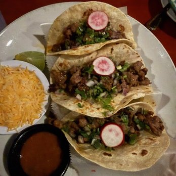 El Sonador - Carne Asada Street Tacos with side of shredded cheese. - Mexican Near Me - Gatlinburg, Tennessee