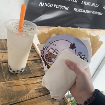 Sweet Corner - Coconut boba and a mango lover's crape - Bubble Tea Near Me - Newport, Oregon