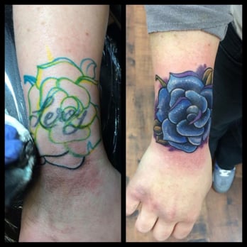 HandCraft Tattoo - A nicely done cover-up by Jeff Kees - Tattoo Near Me - Cincinnati, Ohio