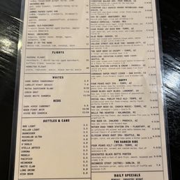 Drink Menu (May 2024)
