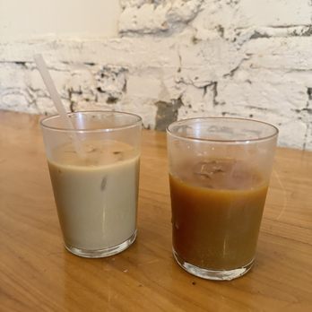 Bespoke - Iced White Chocolate Coconut latte and Iced Americano w/ Oat Milk - Coffee & Tea Near Me - Wilmington, North Carolina Bespoke - Iced White Chocolate Coconut latte and Iced Americano w/ Oat Milk - Coffee & Tea Near Me - Wilmington, North Carolina