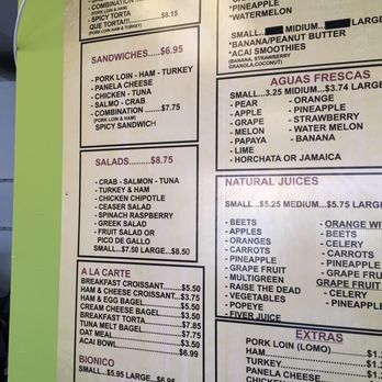 Que Torta Salads and more - Menu - Juice Bars & Smoothies Near Me - El Cajon, California