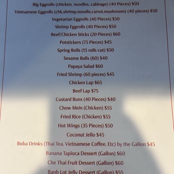 Le Saigon - Catering menu 5/26/26 - Sandwiches Near Me - Modesto, California