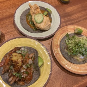 Tacovision - Left to right: al pastor, cod, cheeseburger - Tacos Near Me - New York, New York Tacovision - Left to right: al pastor, cod, cheeseburger - Tacos Near Me - New York, New York