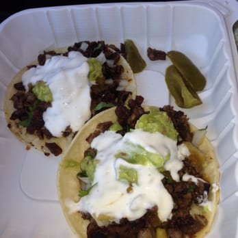 El Sinaloense - Super Carne asada tacos w/sour cream, guacamole and cheese. - Seafood Near Me - San Mateo, California El Sinaloense - Super Carne asada tacos w/sour cream, guacamole and cheese. - Seafood Near Me - San Mateo, California