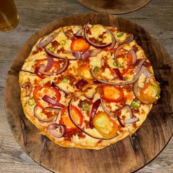 La Matatena Pizzería - Pizza of the Month (October'23): red onion, jalapeño, Serrano peppers, Oaxacan chorizo