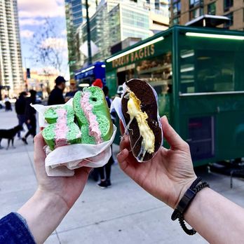 Rollin Bagels - Plain Bagel With Strawberry Cream Cheese and Pumpernickel Egg and Cheese - Bagels Near Me - Long Island City, New York Rollin Bagels - Plain Bagel With Strawberry Cream Cheese and Pumpernickel Egg and Cheese - Bagels Near Me - Long Island City, New York