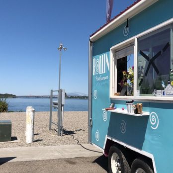 Rollin - Ordering window and daily menu in front of Clover Island Lighthouse in Kennewick. - Ice Cream & Frozen Yogurt Near Me - Kennewick , Washington Rollin - Ordering window and daily menu in front of Clover Island Lighthouse in Kennewick. - Ice Cream & Frozen Yogurt Near Me - Kennewick , Washington