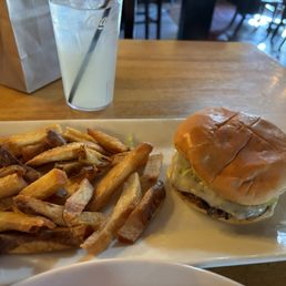 Cheeseburger and fries Cheeseburger and fries