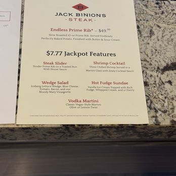 Jack Binion's Steak at Horseshoe Las Vegas - Menu specials - Steakhouses Near Me - Las Vegas, Nevada Jack Binion's Steak at Horseshoe Las Vegas - Menu specials - Steakhouses Near Me - Las Vegas, Nevada
