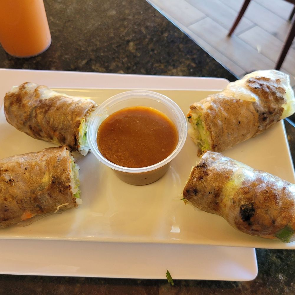 Pho99Plus - Garlic Beef rolls with added, lettuce, mint and cucumbers - Vietnamese Near Me - Los Alamitos, California