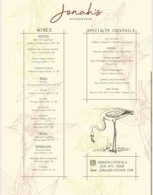 Menu photo 7 Jonah's Kitchen + Bar Santa Monica, CA Menu photo 7 Jonah's Kitchen + Bar Santa Monica, CA