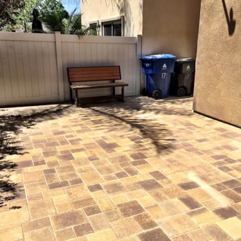 Eminent Construction - Sandstone Mocha pavers - Landscaping Near Me - Encino, California