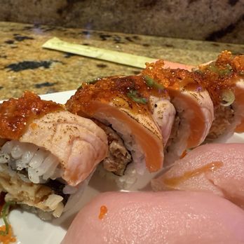 Genki Ya - Boston - Salmon Torch Roll + some epic Yellowtail nigiri - Sushi Bars Near Me - Boston, Massachusetts