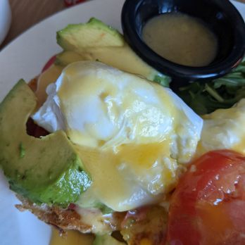 Revival - California Benedict, fresh raspberries and blueberries on the side. - New American Near Me - Sacramento, California Revival - California Benedict, fresh raspberries and blueberries on the side. - New American Near Me - Sacramento, California