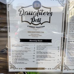 Breakfast menu.