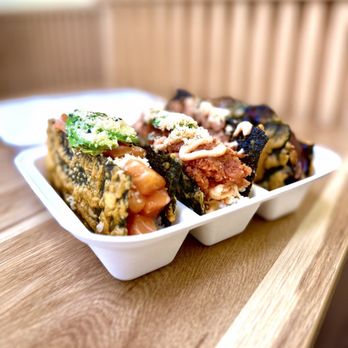 Kingbop - Salmon, Spicy Tuna & Spicy Crab, and Unagi and Spicy Crab - Korean Near Me - Los Angeles, California