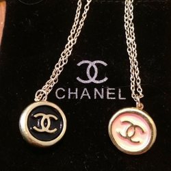 Gilbert Art Walk - These are handmade Chanel button necklaces