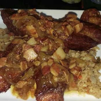 Bar Bistro - Pork with the best dirty rice i have ever eaten in my life - Cocktail Bars Near Me - Tacoma, Washington