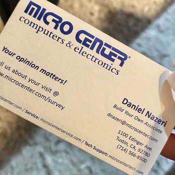 Micro Center - 12/2019 Thank you so much for all your help, Daniel! - Computers Near Me - Tustin, California Micro Center - 12/2019 Thank you so much for all your help, Daniel! - Computers Near Me - Tustin, California