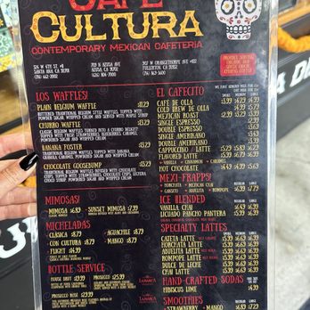 Cafe Cultura - Menu - Mexican Near Me - Fullerton, California
