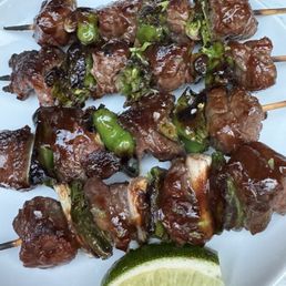 Wagyu beef skewers Wagyu beef skewers
