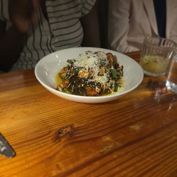 The River Oyster Bar - Seafood Pasta with squid ink - Seafood Near Me - Miami, Florida The River Oyster Bar - Seafood Pasta with squid ink - Seafood Near Me - Miami, Florida