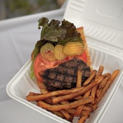 Hamburger Steak and fries special
