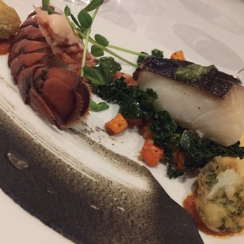 Miku - Winterlicious - Kyoto Saikyo Miso Baked Sable Fish & Yuzu Butter Poached Half Atlantic Lobster Tail - Japanese Near Me - Toronto, Ontario Miku - Winterlicious - Kyoto Saikyo Miso Baked Sable Fish & Yuzu Butter Poached Half Atlantic Lobster Tail - Japanese Near Me - Toronto, Ontario