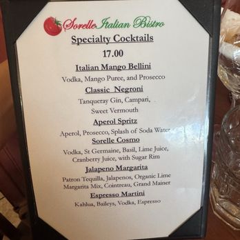 Sorelle Italian Bistro - Menu July 2025 - Italian Near Me - Campbell, California Sorelle Italian Bistro - Menu July 2025 - Italian Near Me - Campbell, California