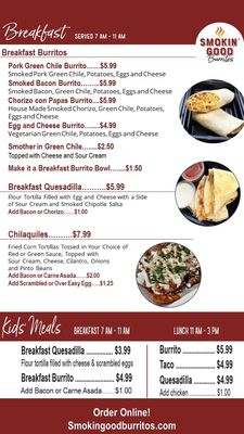 Menu photo 2 Smokin Good Burritos Centennial, CO