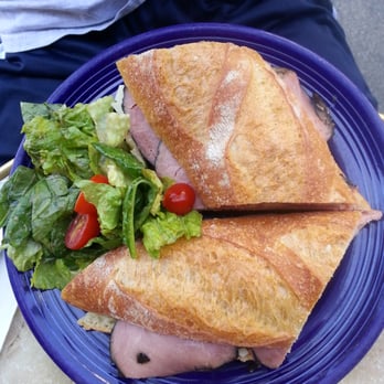 Bistro Maxine - Ham and cheese baguette with salad - Creperies Near Me - Palo Alto, California Bistro Maxine - Ham and cheese baguette with salad - Creperies Near Me - Palo Alto, California