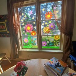 Donya Grace Art - Window painting for Head Start classroom.