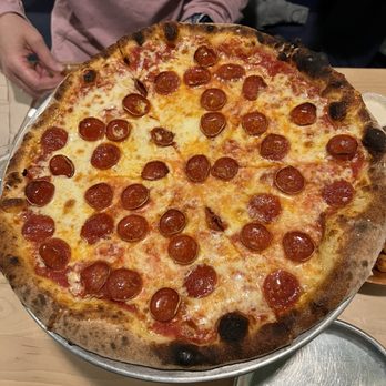 Ponysaurus Brewing - Pizza with extra cheese & pep - Pizza Near Me - Wilmington, North Carolina Ponysaurus Brewing - Pizza with extra cheese & pep - Pizza Near Me - Wilmington, North Carolina
