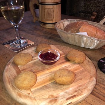 Krčma - 'Smelly' beer cheese medallions with cranberry sauce - delicious! - Czech Near Me - Prague, Puerto Rico