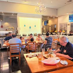 Lazeez Pakistani Indian Mediterranean Grill - Inside with buffet in background