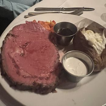 The Derby - 12oz prime rib with baked potato - Steakhouses Near Me - Arcadia, California