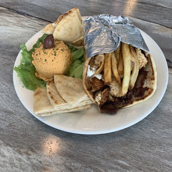 Greco Fresh Grille - The Hercules Gyro with Fresh Pita & Chipotle Hummus - Greek Near Me - Charlotte, North Carolina Greco Fresh Grille - The Hercules Gyro with Fresh Pita & Chipotle Hummus - Greek Near Me - Charlotte, North Carolina