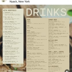 Kantina Kita - Drinks & cocktail menu (03/2025)