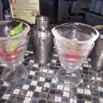 Hops n Drops - Strawberry Basil Martini served in a sugar rimmed cone of ice! - New American Near Me - Bonney Lake, Washington Hops n Drops - Strawberry Basil Martini served in a sugar rimmed cone of ice! - New American Near Me - Bonney Lake, Washington