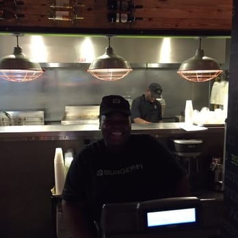 BurgerFi - Nice lady taking the order - Burgers Near Me - Aventura, Florida BurgerFi - Nice lady taking the order - Burgers Near Me - Aventura, Florida