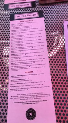 Menu photo 5 Republic Pi Spokane, WA