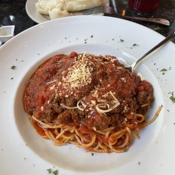 Adriano's Italian Restaurant - Spaghetti Bolognese  The sauce was great - Italian Near Me - Marble Falls, Texas