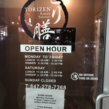 Torizen - Hours - Japanese Near Me - Schaumburg, Illinois